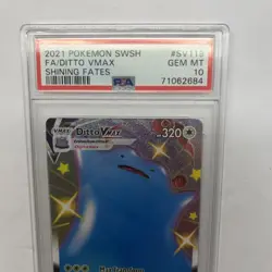 2021 POKEMON SWORD & SHIELD SHINING FATES #SV119 FULL ART/DITTO VMAX PSA 10 - Image 2