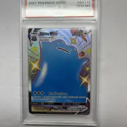 2021 POKEMON SWORD & SHIELD SHINING FATES #SV119 FULL ART/DITTO VMAX PSA 10 - Image 3