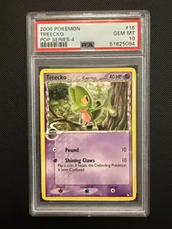 PSA 10 TREECKO 15 POP SERIES 4 POKEMON 2006 LOW POP - Image 1
