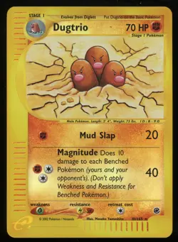 Pokemon 2002 Expedition - Dugtrio - Reverse Holo - 10 - Image 1