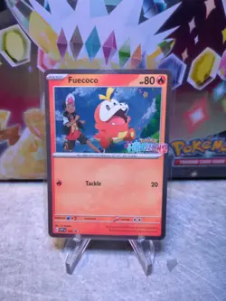 Fuecoco Pokemon Horizons Scarlet & Violet SVP 192 Holo Black Star Promo NM - Image 1