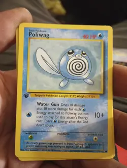1999 POKEMON BASE SET 1ST EDITION #38 POLIWHIRL PSA 10 - Image 1
