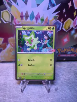 Sprigatito Pokemon Horizons Scarlet & Violet SVP 191 Holo Black Star Promo NM - Image 1