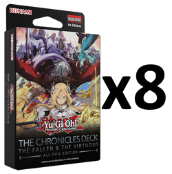 Yugioh The Chronicles: The Fallen & The Virtuous All-Foil 8ct DISPLAY PREORDER! - Image 1
