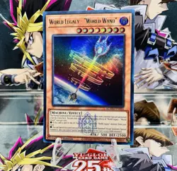 Yugioh World Legacy - "World Wand" (Emblem) BLMM-EN086 Ultra Rare 1st Near Mint - Image 1