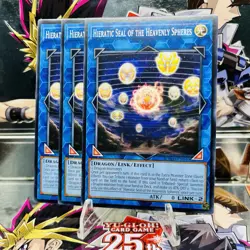 3x Yugioh Playset Hieratic Seal of the Heavenly Spheres SDWD-EN040 Common NM - Image 1