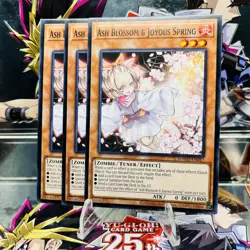 3x Yugioh Playset Ash Blossom & Joyous Spring SDWD-EN017 Common 1st Ed Near Mint - Image 1