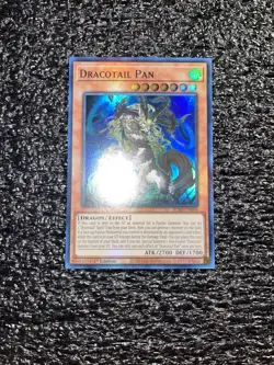 Yugioh! Dracotail Pan JUSH-EN003 Super Rare 1st Edition Near Mint - Image 1