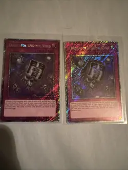 Yugioh! 2x Eradicator Epidemic Virus RA03-EN183 Platinum Secret Rare 1st Ed NM - Image 1