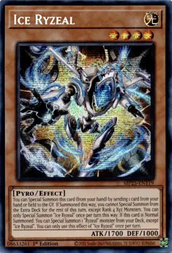 Yugioh! Ice Ryzeal, MP25-EN119, Prismatic Secret Rare, 1st Edition - Image 1