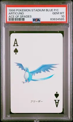 Pokemon Stadium Blue Articuno Ace of Spades Playing Card 1998 PSA 10 GEM MINT - Image 1