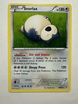 Snorlax Pokemon Card 58/83 Sleeping Pokemon XY Generations 2016 Rare - Image 1