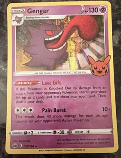 Pokemon TCG Gengar Holo Rare Card #57/198 Halloween Trick Or Trade - Image 1