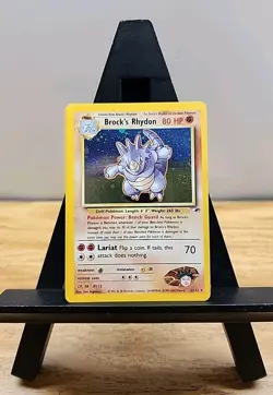 Pokemon Card Brock's Rhydon 2/132 Gym Heroes HOLO RARE - LP - Image 1
