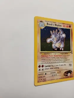 Pokemon Card Brock's Rhydon 2/132 Gym Heroes HOLO RARE - LP - Image 5