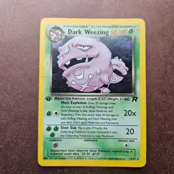 1st Edition Dark Weezing Pokemon Team Rocket 14/82 Holo Rare Card - First Ed - Image 1