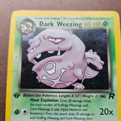 1st Edition Dark Weezing Pokemon Team Rocket 14/82 Holo Rare Card - First Ed - Image 2