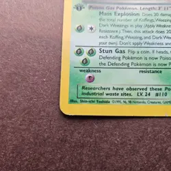 1st Edition Dark Weezing Pokemon Team Rocket 14/82 Holo Rare Card - First Ed - Image 5