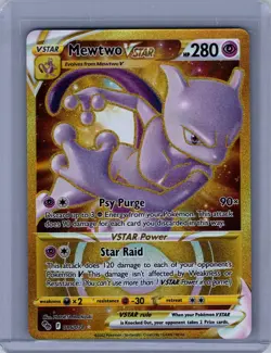 Pokemon Go Mewtwo VSTAR 86/78 Secret Rare TCG Card - NM - Image 1