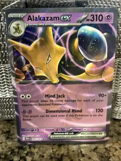 Pokemon TCG Alakazam EX 065/165 S&V 151 Double Rare Card (NM Condition) - Image 1