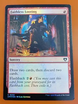 1x Faithless Looting | FOIL | Commander Masters | MTG Magic Cards - Image 1