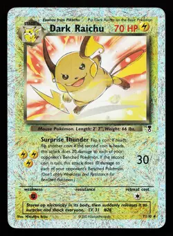 Dark Raichu 7/110 Reverse Holo Rare Legendary Collection Pokemon Card - Image 1