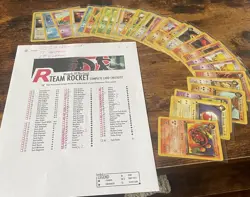 Pokemon TCG 1st Edition Team Rocket Incomplete Set 32 Cards - Image 1
