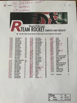 Pokemon TCG 1st Edition Team Rocket Incomplete Set 32 Cards - Image 2