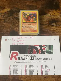 Pokemon TCG 1st Edition Team Rocket Incomplete Set 32 Cards - Image 5