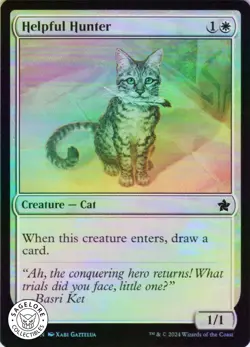 MTG Helpful Hunter (16) | NM Foil | Foundations {FDN} - Image 1