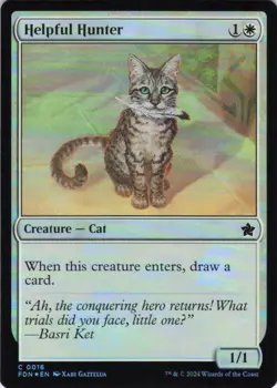 MTG Helpful Hunter (16) | NM Foil | Foundations {FDN} - Image 2