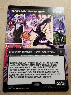 Black Cat, Cunning Thief - #222(Borderless) Marvel's Spider-Man Regular - Mtg - Image 1