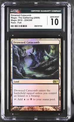 DROWNED CATACOMB 2010 Core Set Foil Rare CGC 10 Gem Mint MTG [Nostalgium] - Image 1