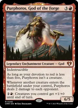 1 x Purphoros, God of the Forge - Commander Masters - NM-Mint - MTG pack fresh - Image 1