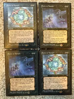 4x Hymn To Tourach Fallen Empires MTG Magic The Gathering Playset MP - Image 1