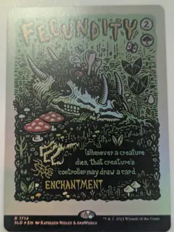 Fecundity (1714) Foil MTG Secret Lair Prints of Darkness English NM-Mint - Image 1