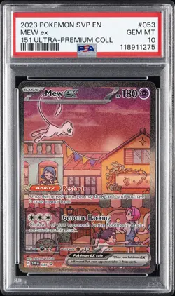 2023 POKEMON SVP EN-SV BLACK STAR PROMO 151 ULTRA-PREM COLL #053 MEW EX PSA 10 - Image 1