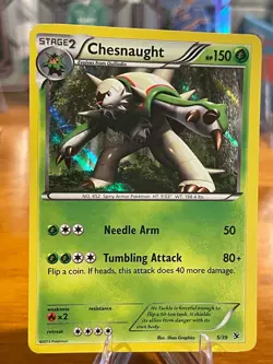 2013 Pokemon XY Kalos Starter Set Chesnaught 5/39 Holo MP - Image 1