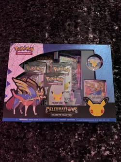 Pokemon: Celebrations: 25th Anniversary Deluxe Pin Collection Zacian (SEALED) - Image 1