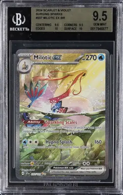 2024 POKEMON SCARLET & VIOLET SURGING SPARKS EX SIR #237 MILOTIC BGS 9.5 - Image 1