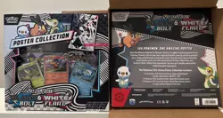 (4) Pokemon Black Bolt And White Flare Unova Poster Collection Lot IN HAND - Image 1