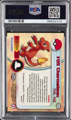 2000 TOPPS CHROME POKEMON T.V. #5 CHARMELEON PSA 9 - Image 2