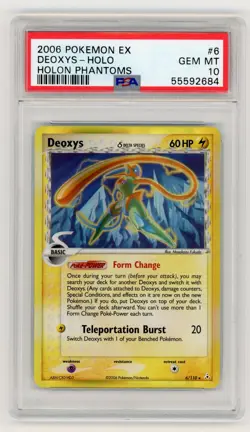 PSA 10 Deoxys #6 Pokemon EX Holon Phantoms - Holo - Image 1