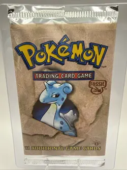 Wizards of the Coast Pokemon Fossil Booster Pack lapras, Unweighed, Vintage - Image 1