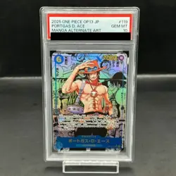 One Piece Card PSA 10 Portgas D Ace (Parallel) (Super Parallel) (Comic Parallel - Image 1