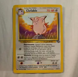 🔥 Clefable 17/64 🔥 Original Non Holo Rare Jungle Set Pokemon Card WOTC 1999 - Image 1