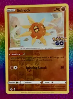 Pokemon Solrock 039/078 Reverse Holo Pokemon GO TCG Card 2022 Free S&H ! - Image 1