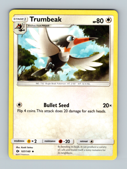 107/149 Trumbeak - Sun and Moon - Uncommon Pokemon TCG Card - Image 1