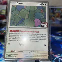 NM Ditto Pokemon Prize Pack Series 6 Promo Pokemon Card Play Stamp Mew 151 132 - Image 1
