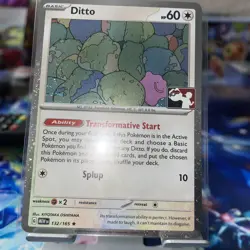 NM Ditto Pokemon Prize Pack Series 6 Promo Pokemon Card Play Stamp Mew 151 132 - Image 3
